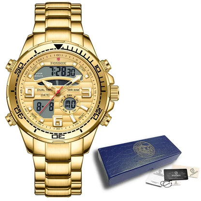 2024 Top Brand Luxury Digital Mens Watches Top Luxury Sport Quartz Wristwatch For Men All Steel Military Waterproof Clock+Box-EXPROTAS