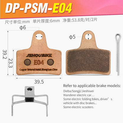 JSHOUBIKE Copper Sintered Disc Brake Pads for Shimano MT200 XT XTR Avid BB5 BB7