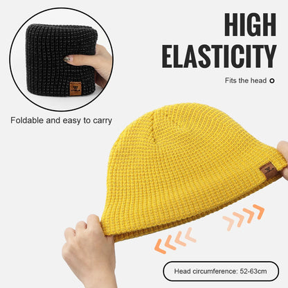 Windproof Ear Protection Beanie Hat Warm Reflective Cycling Running Cap
