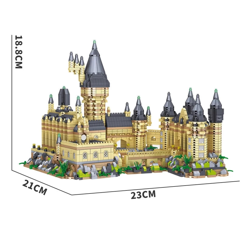 Micro Building Blocks Hogwarts School Harry Potter Castle Bricks Toys for Boys Girls Kids Adult Christmas Gifts DIY Toy 3000+Pcs-EXPROTAS