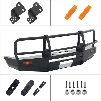 1/10 RC Crawler LC80 ABS Body Interior Roof Rack Bull Bar LED SCX10 TRX4