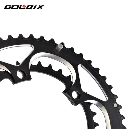 GOLDIX 110BCD Double Chainring 50-34T for Road Bike Crankset, 9/10/11 Speed Folding Bike