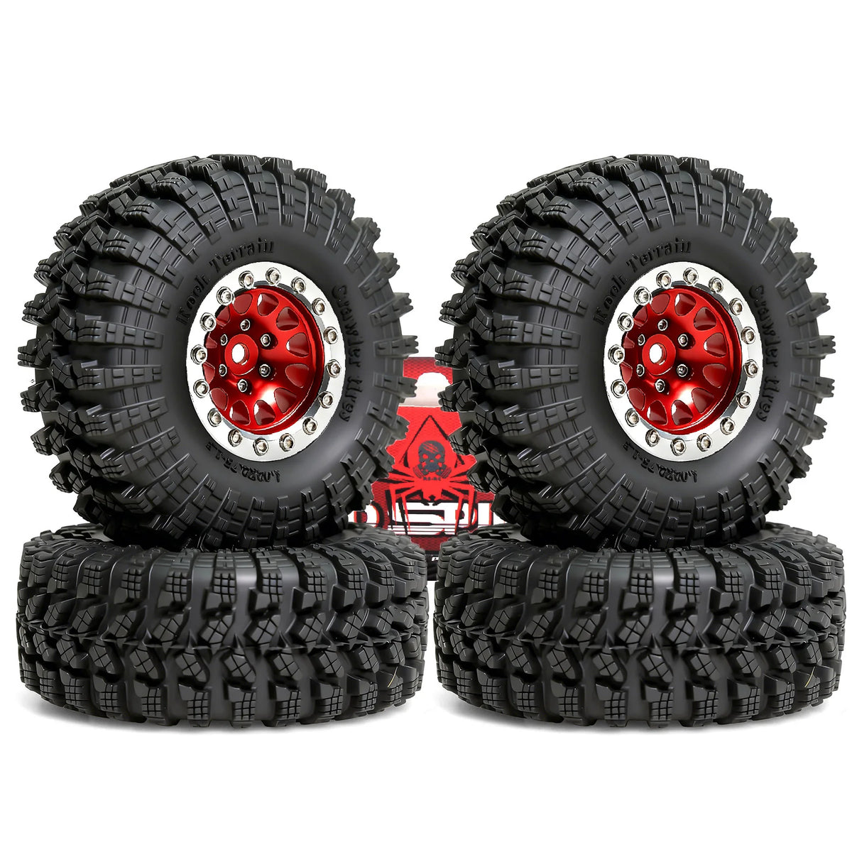 1.3 Beadlock Wheel Tires for 1/18 1/24 RC Crawler SCX24 AX24 TRX4M