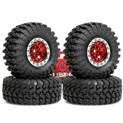 1.3 Beadlock Wheel Tires for 1/18 1/24 RC Crawler SCX24 AX24 TRX4M