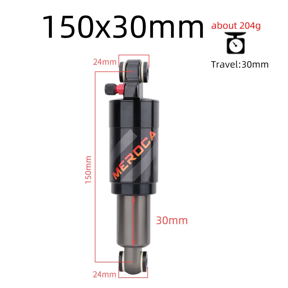 MEROCA Mountain Bike Air Shock Absorber 125mm/150mm/165mm/190mm/200mm Scooter Alloy MTB Folding Bicycle Rear Shock Cycling Parts-EXPROTAS