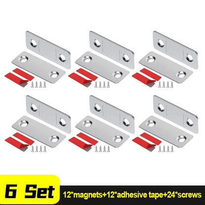 Ultra Thin Magnetic Door Catch Cabinet Latch 42mm x 18mm for Cupboard