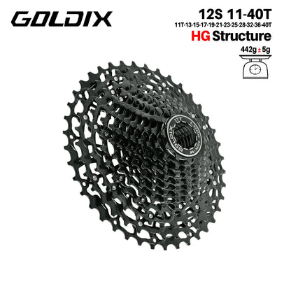 GOLDIX Mountain Bike Cassette 9 10 11 12 13 Speed HG Carbon Steel - EXPROTAS