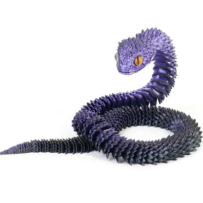 Flexible 3D Printed Snake Toy 60cm Multicolor PLA Fun