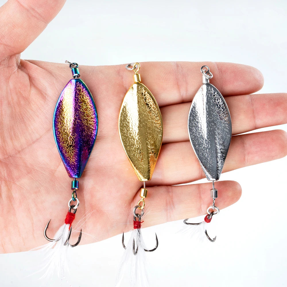 3Pcs Spoon Fishing Lure Metal Baits for Trout Bass 5g 7g 10g 15g