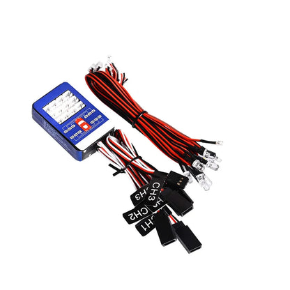 LED Light 12 Simulation Flash Lighting Kit for 1/10 RC Car Steering Brake