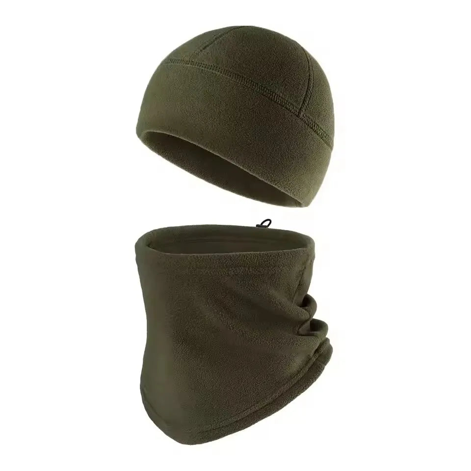 2Pcs Winter Fleece Face Cover Balaclava Neck Warmer Windproof Hat
