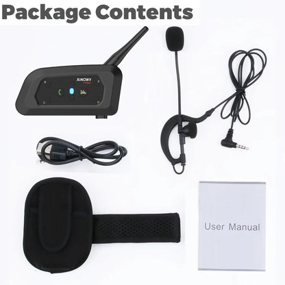 XiNOWY V6C PRO Bluetooth Full Duplex Referee Intercom Headset 1200m Earhook (2 Referees)