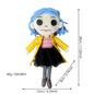 Coraline Plush Doll 28cm Soft Kawaii Figure Toy Cute Birthday Gift