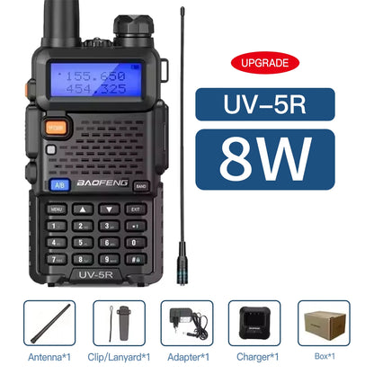 Baofeng Walkie Talkie UV5R 8W Dual Band Two-Way Radio 128CH VHF UHF