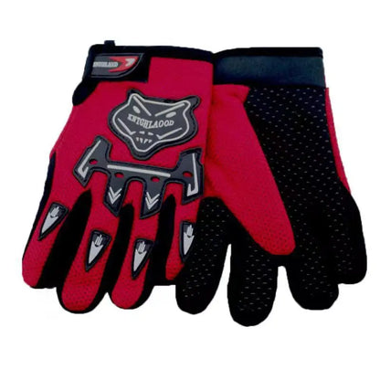 Kids Finger Motorcycle Gloves Leather Full Finger Child Racing Protective