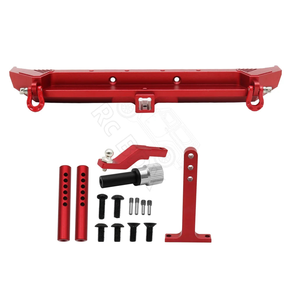 1/10 RC Crawler Metal Front & Rear Bumper Set w/ LED for Axial SCX10 III - EXPROTAS