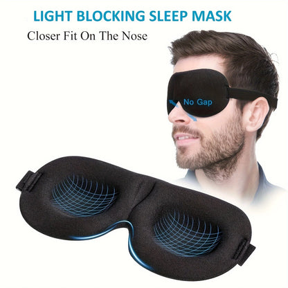 3D Light Blocking Eye Mask Comfortable Soft Padded Sleep Mask for Supine