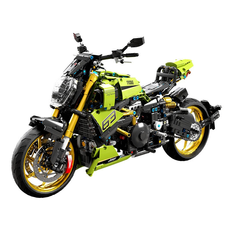 High Tech 1:5 Motorcycle City Sports Rapid Racing Motorbike Locomotive Moc Modular Brick Model Building Block Boy Gift Toy T4021-EXPROTAS