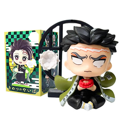 Demon Slayer Blind Box Figure Tanjiro Nezuko Anime PVC Collectible Toy