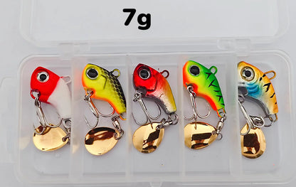 Fishing Lure 5pcs Metal VIB Vibration Bait Spoon Spinner Jig Lures