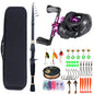 1.8-2.4m Telescopic Rod Reel Set Sougayilang 7.2:1 Freshwater Fishing Kit