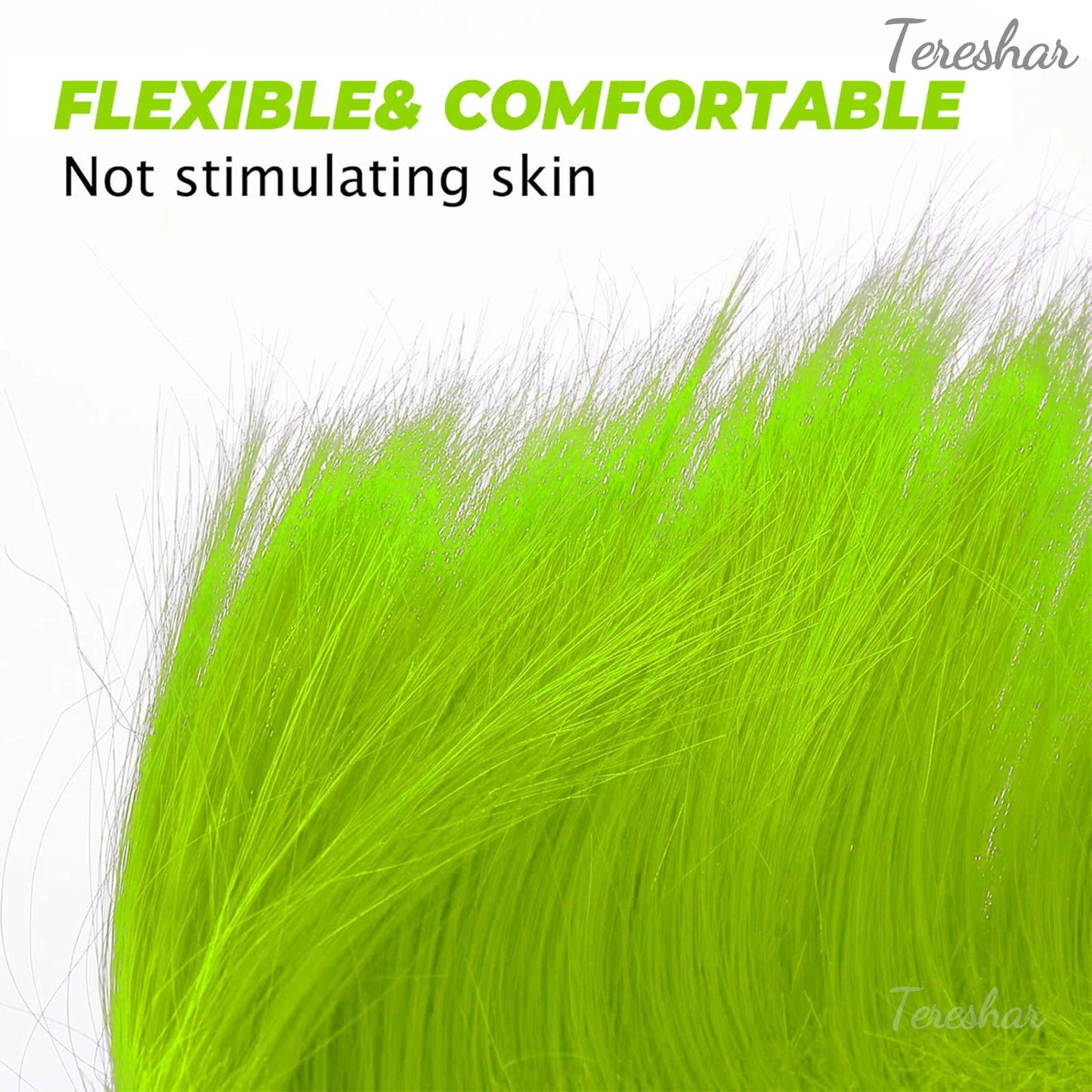 Helmet Mohawk Hair Patches Skinhead Adhesive Wig for Motorcycle Costume