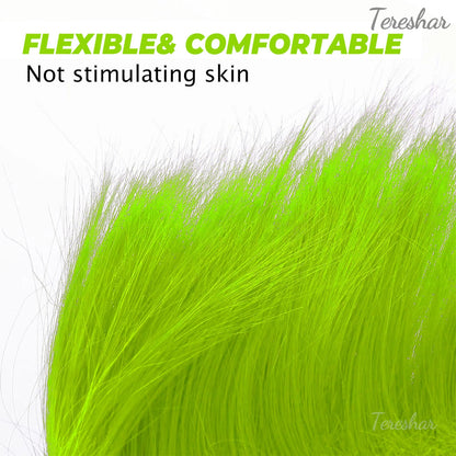 Helmet Mohawk Hair Patches Skinhead Adhesive Wig for Motorcycle Costume