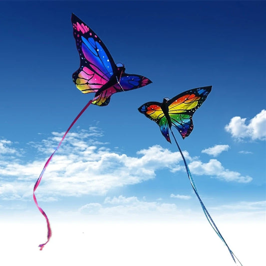 Butterfly Kite 50m Line Beautiful Outdoor Flying Game Activities Colorful