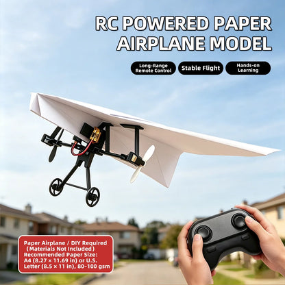 Remote Control Paper Airplane Electric RC DIY Toy Model Flying Propellers