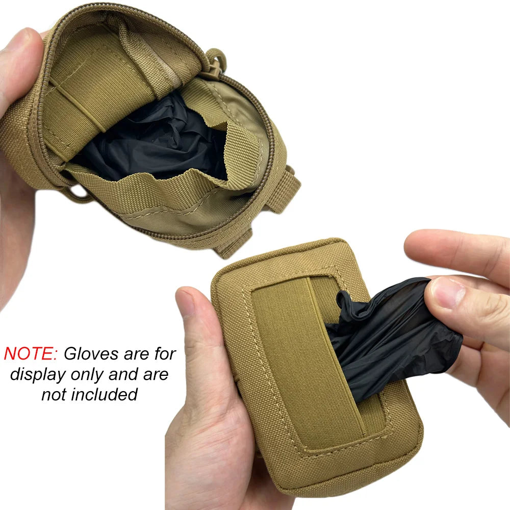 Latex Glove Pouch Nylon Duty Belt Molle EMT Tactical Hunting Accessory Bag