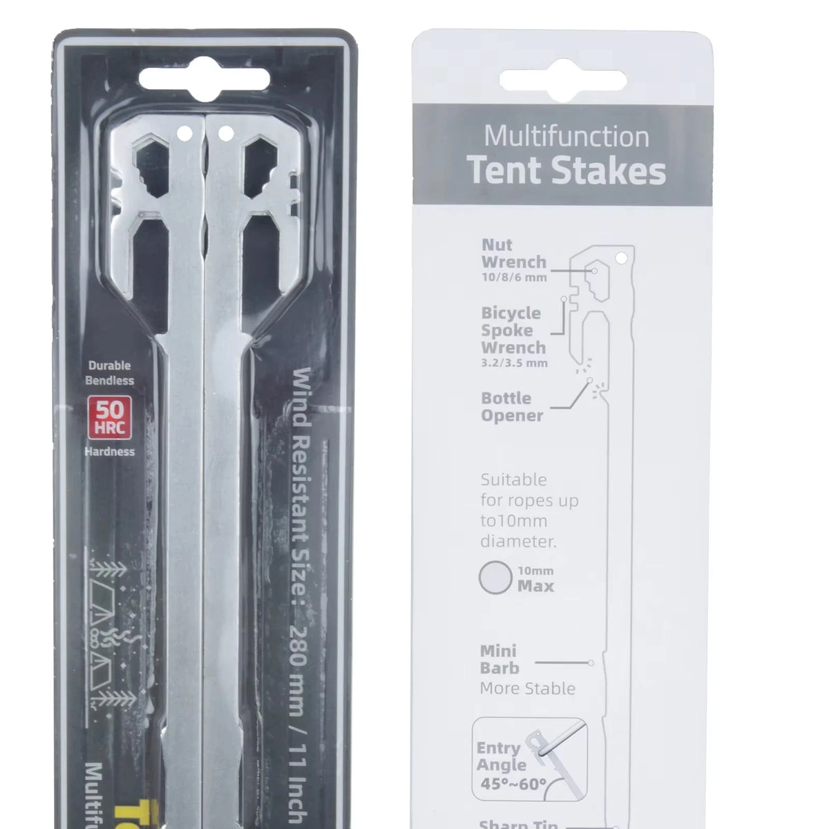 6Pcs Steel Tent Pegs 28cm Heavy Duty Ground Stakes for Camping Canopy Gazebo