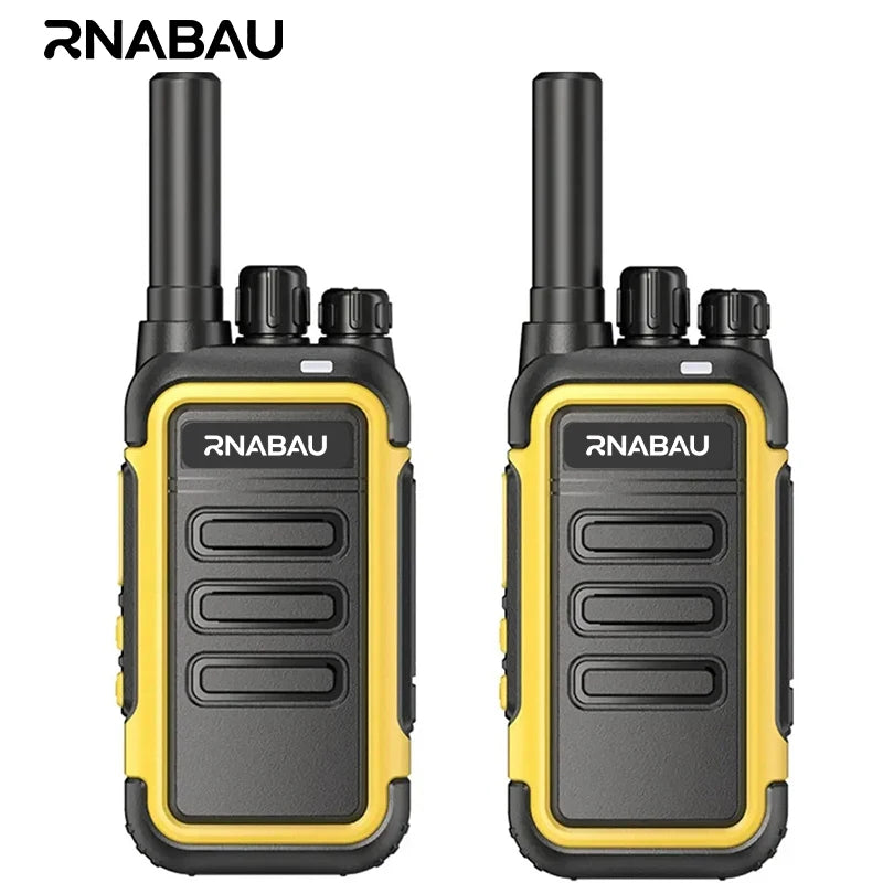 2Pcs Walkie Talkie Long Range Two Way Radio Portable UHF Talkies