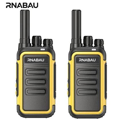 2Pcs Walkie Talkie Long Range Two Way Radio Portable UHF Talkies