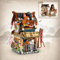 Mini Foldable City Street View Building Blocks Lemon Tea Shop Model Toy Gift