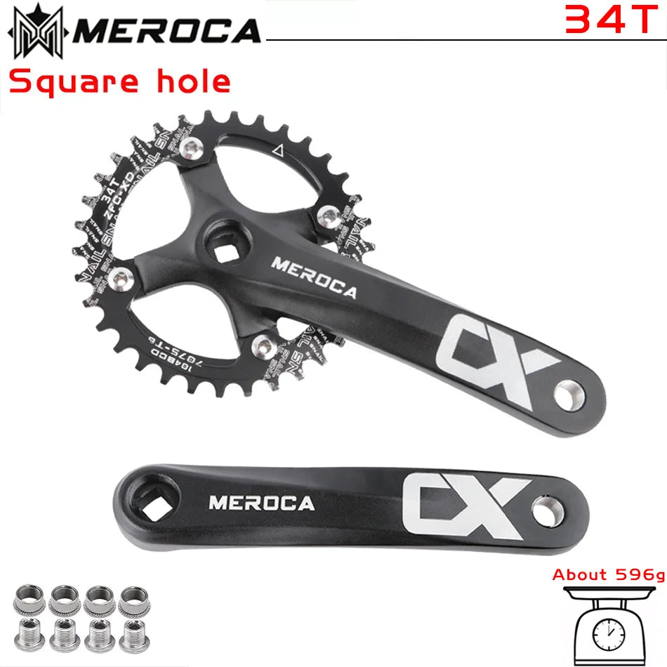 104BCD MTB Crankset 170mm Aluminum Square Taper 32T-42T Chainring