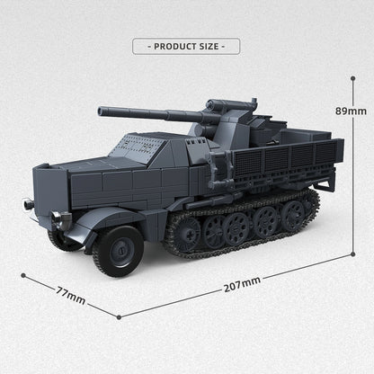 726pcs Building Block Model Military Toy Flak Tank Construction Bricks