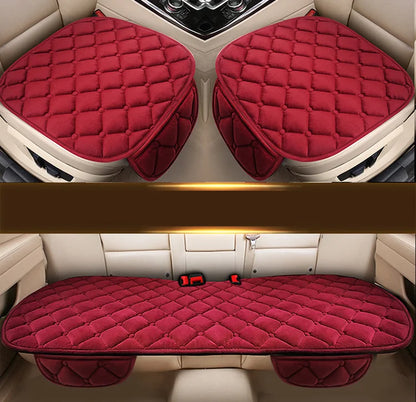 Car Seat Cover Front/Rear Velvet/fur Seat Cushion Protector Pad Black/Red/Beige/Grey/Coffee/Brown For Renault Kadjar F3 X45-EXPROTAS