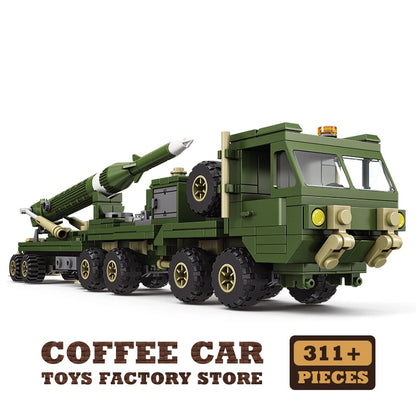 NEW Military Truck Building Blocks DIY Army Missile Vehicle MOC 3D Model Kit Toy Gift
