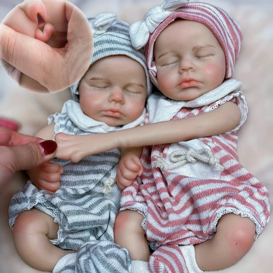 33cm Can Open Mouth Full Body Solid Silicone LouLou Bebe Reborn Girl and Boy Soft Touch Bebe Reborn Corpo De Silicone-EXPROTAS