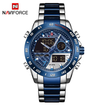 NAVIFORCE Men's Digital Sport Watch | LED Quartz Waterproof Luminous Military Style