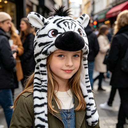 Tiger Ear Moving Hat Cartoon Long Ears Cold Weather Animal Earmuff