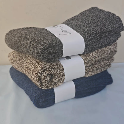 3 Pairs Merino Wool Socks Mens Thick Thermal Hiking Work Boot Winter