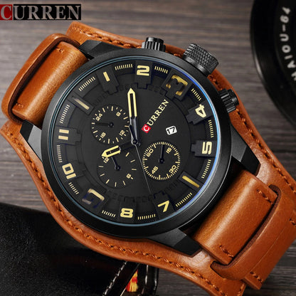 CURREN Men's Watches Top Brand Luxury Fashion&Casual Business Quartz Watch Date Waterproof Wristwatch Relogio Masculino-EXPROTAS