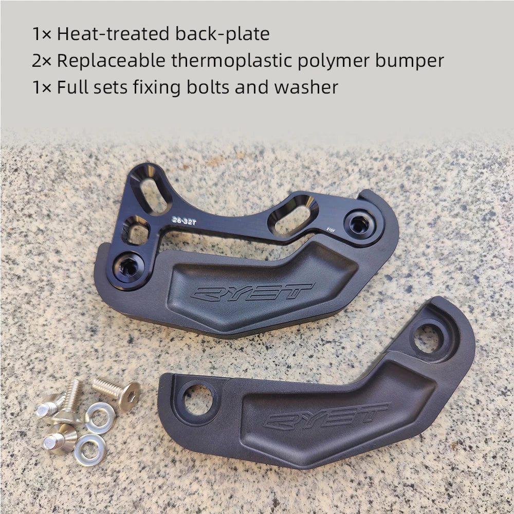 RYET MTB Chain Guide | 26–36T Bash Guard Mountain Bike Chainring Stabilizer