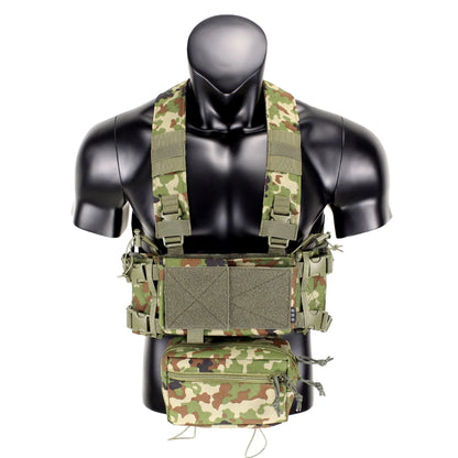 MK4 Micro Chest Rig w/ 5.56 Mag Pouch Tactical Vest Camo Airsoft Carrier