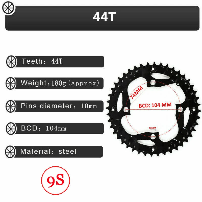 MTB Bike Chainring BUCKLOS 104BCD 64BCD 9/10 Speed SRAM SLX XT