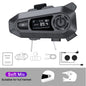 BT5.3 Motorcycle Helmet Bluetooth Headset FM Radio LED Display Waterproof
