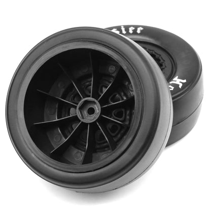 RS RC Belted Drag Racing Rear Tires for 1/10 Slash 2WD DR10 Losi 22S