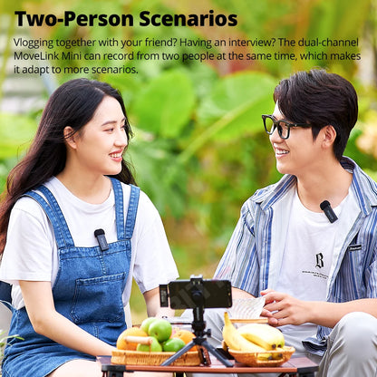 Godox MoveLink Mini LT UC 2.4GHz Wireless Lavalier Microphone Kit for iPhone Type-C Smartphones DSLR Cameras