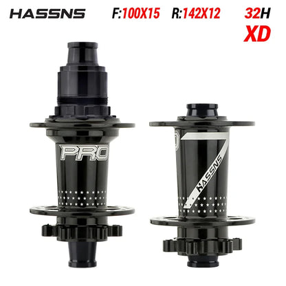 HASSNS PRO7 Hub HG XD MS 32H J-Bend 4 Bearing Freehub for Shimano 8-12 Speed